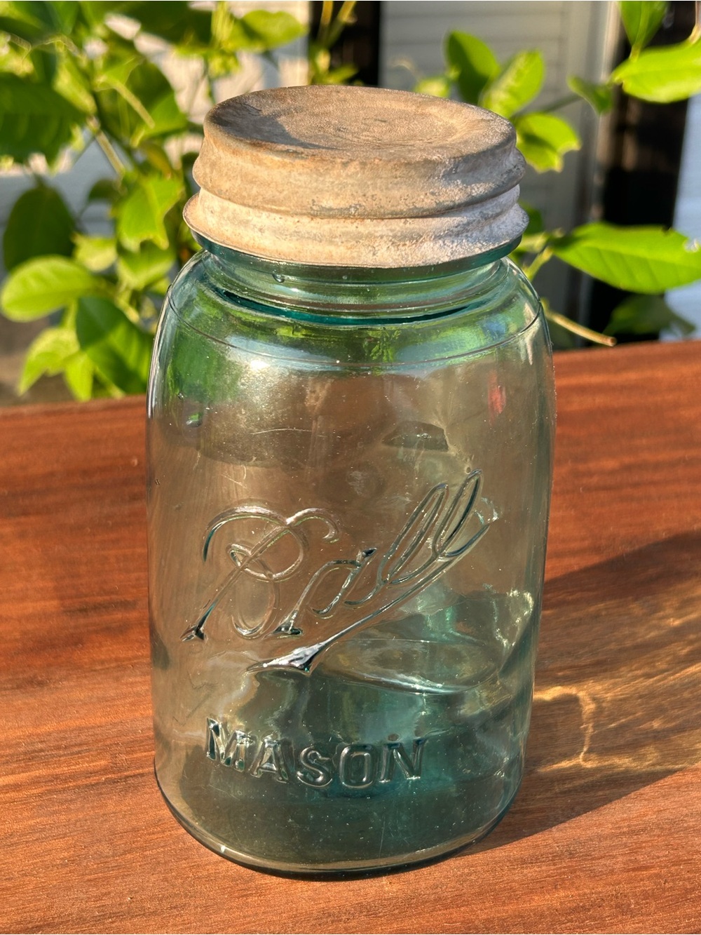 Vintage Mason Jar with Zinc Lid